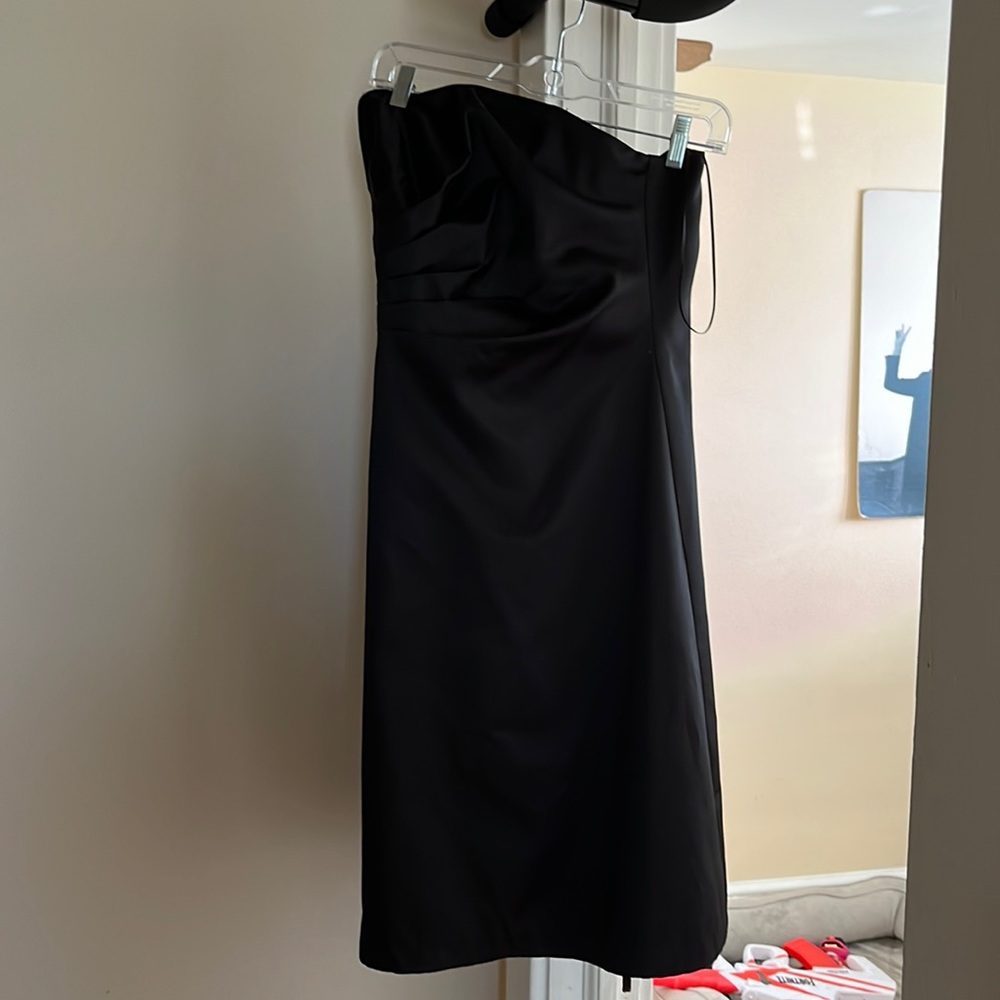 Formal black strapless dress